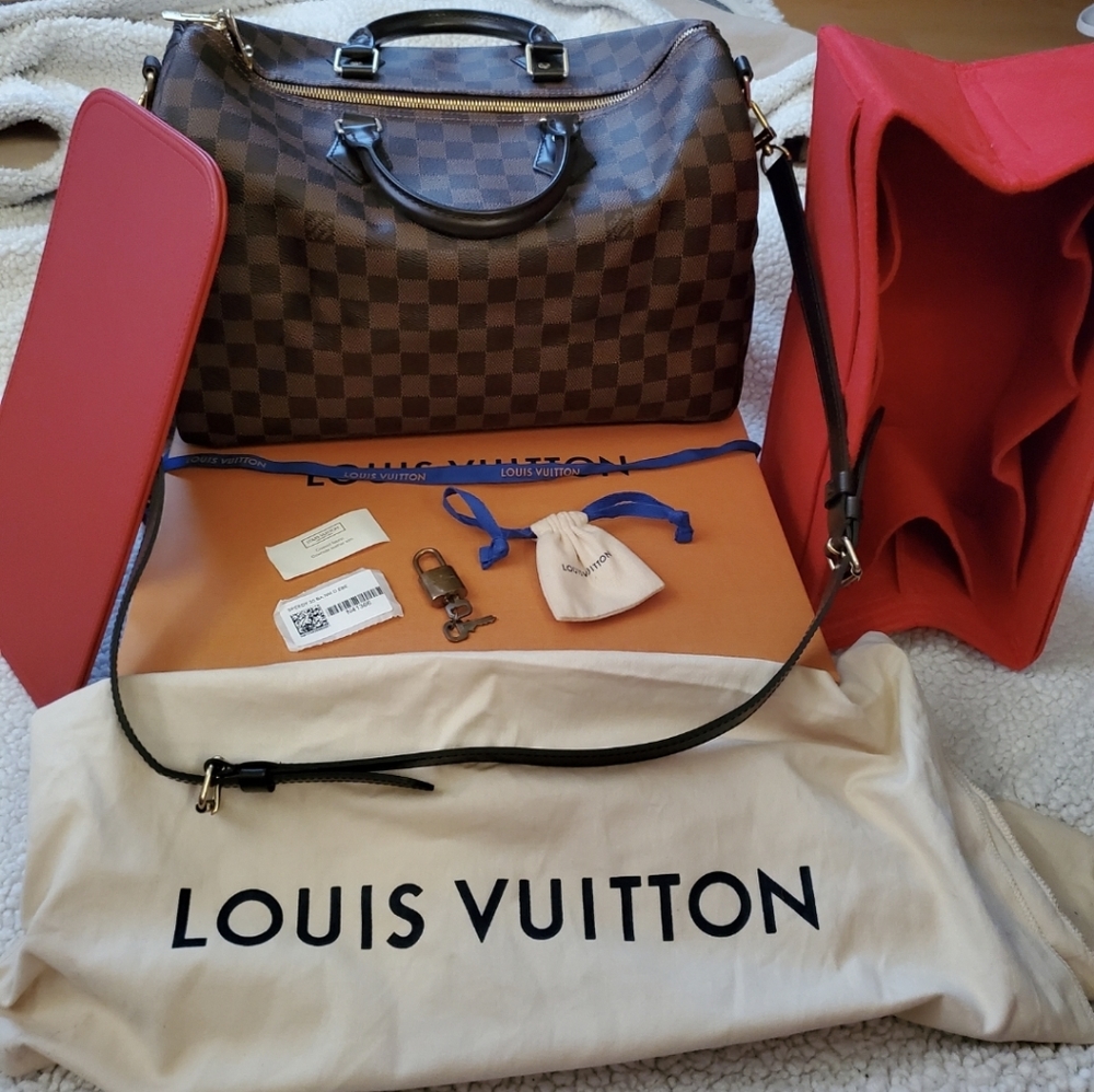 Louis Vuitton Damier Ebene Speedy 35 Bandouliere